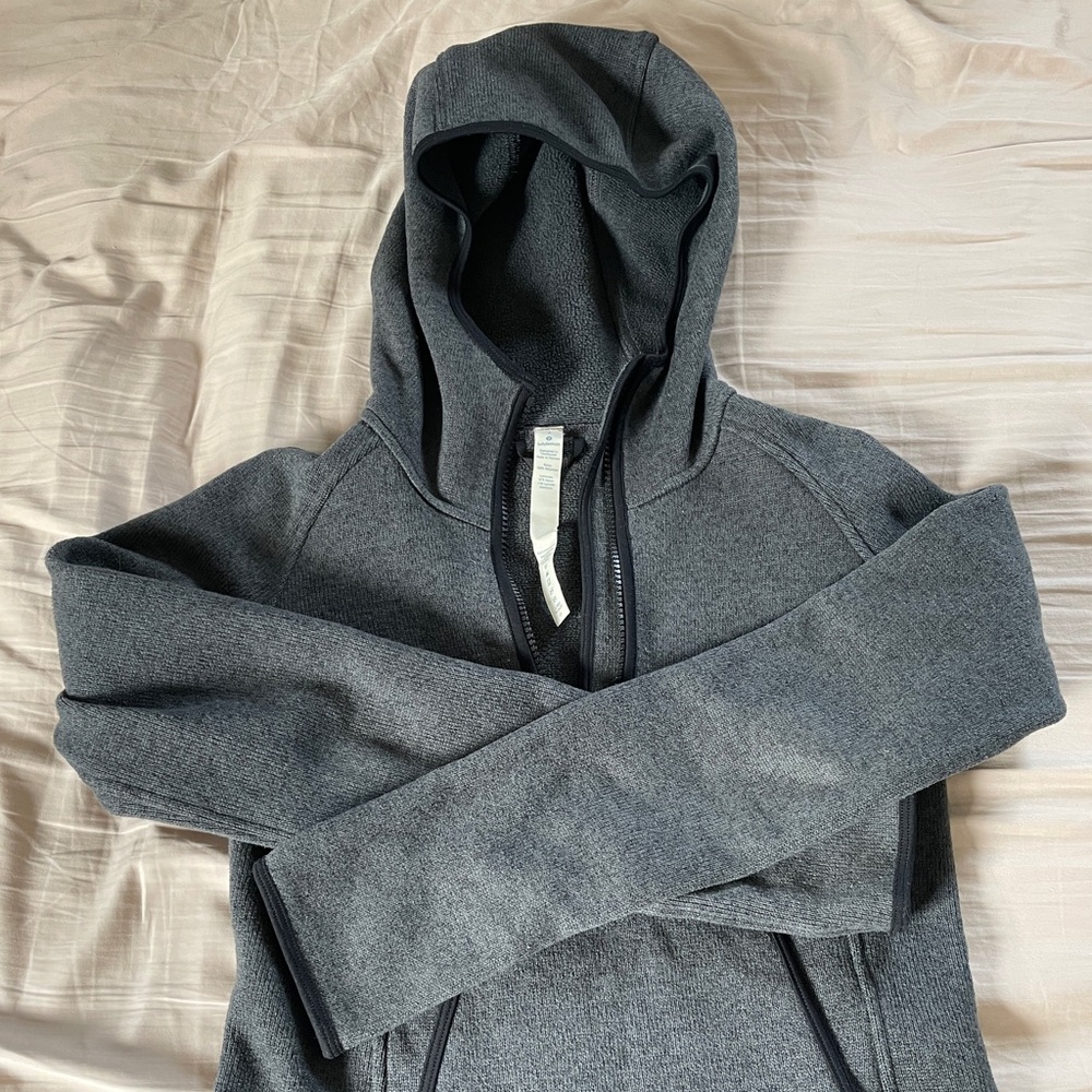 Lululemon Fleece & Thank You Pullover in Heathered Black